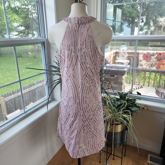 NWT Print Sleeveless Halter Sheath Above the Knee Causal Dress Size Medium - Picture 3 of 8